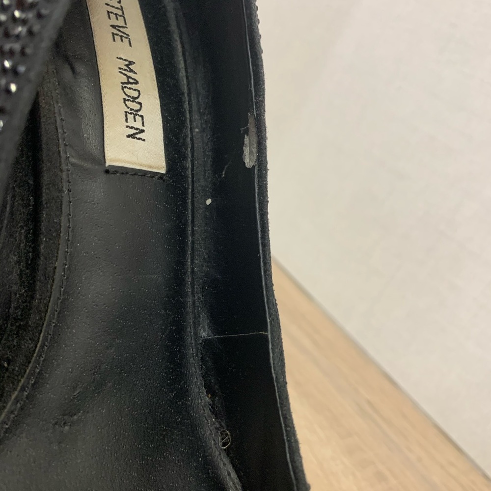 Steve Madden Black Rhinestone Platform Pumps - Picture 9 of 11